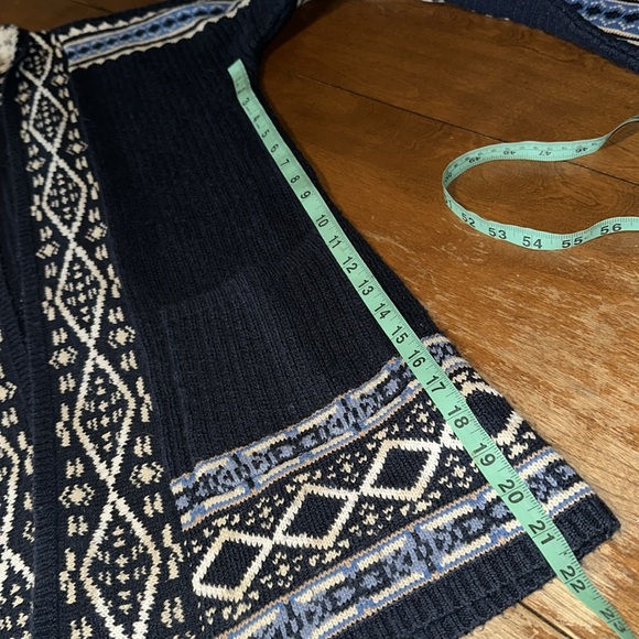 Lucky Brand Cardigan Sweater Geometric Tribal Pattern - Picture 6 of 12